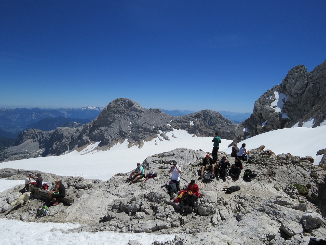 Kalnai, Alpinizmas, Lipti, Alpinistas, Aukštis, Sniegas, Austria, Dachsteinas, Vaizdas, Žmonės