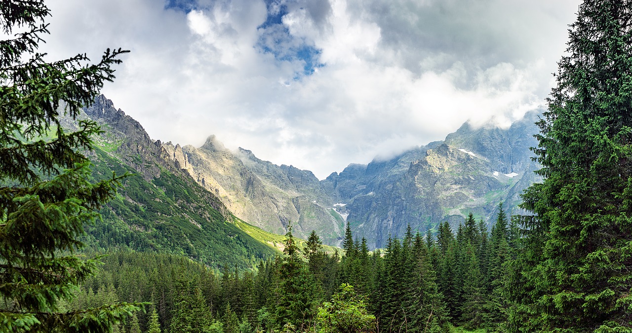 Kalnai, Morskie Oko, Gamta, Kraštovaizdis, Tatura, Dangus, Žalias, Peizažas, Turizmas, Kelionė