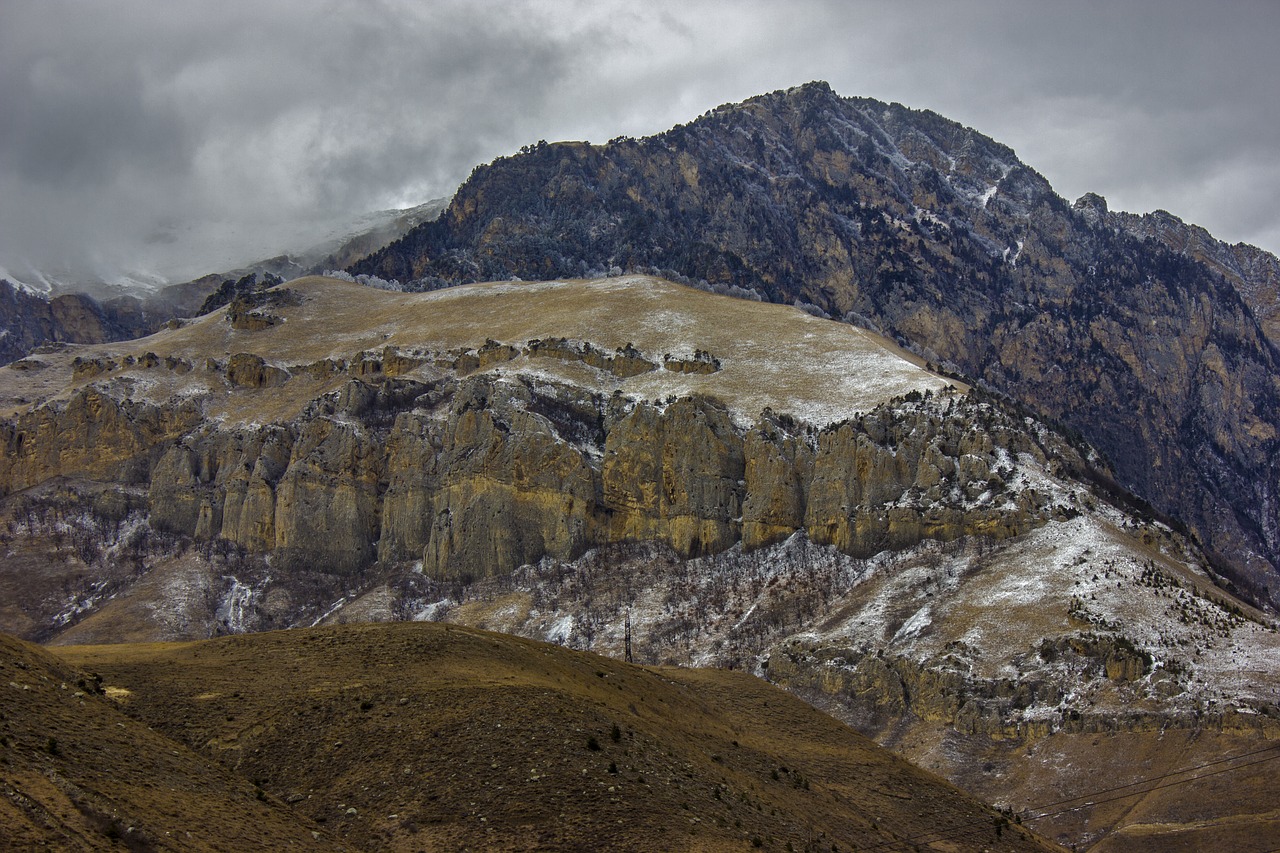 Kalnai, Sniegas, Žiema, Alpinizmas, Kalnas, Kraštovaizdis, Gamta, Dombay, Aukštis, Dangus