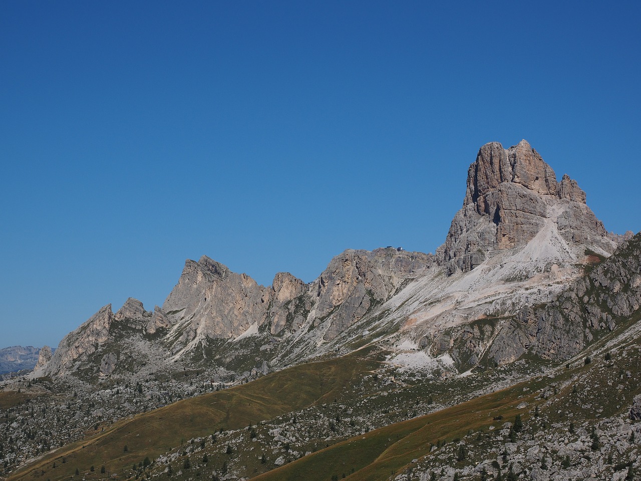 Kalnai, Kalnų Grupė, Corda Negra, Punta Dallago, Monte Averau, Ampezzo Dolomitai, Dolomitai, Italy, South Tyrol, Passo Di Giau