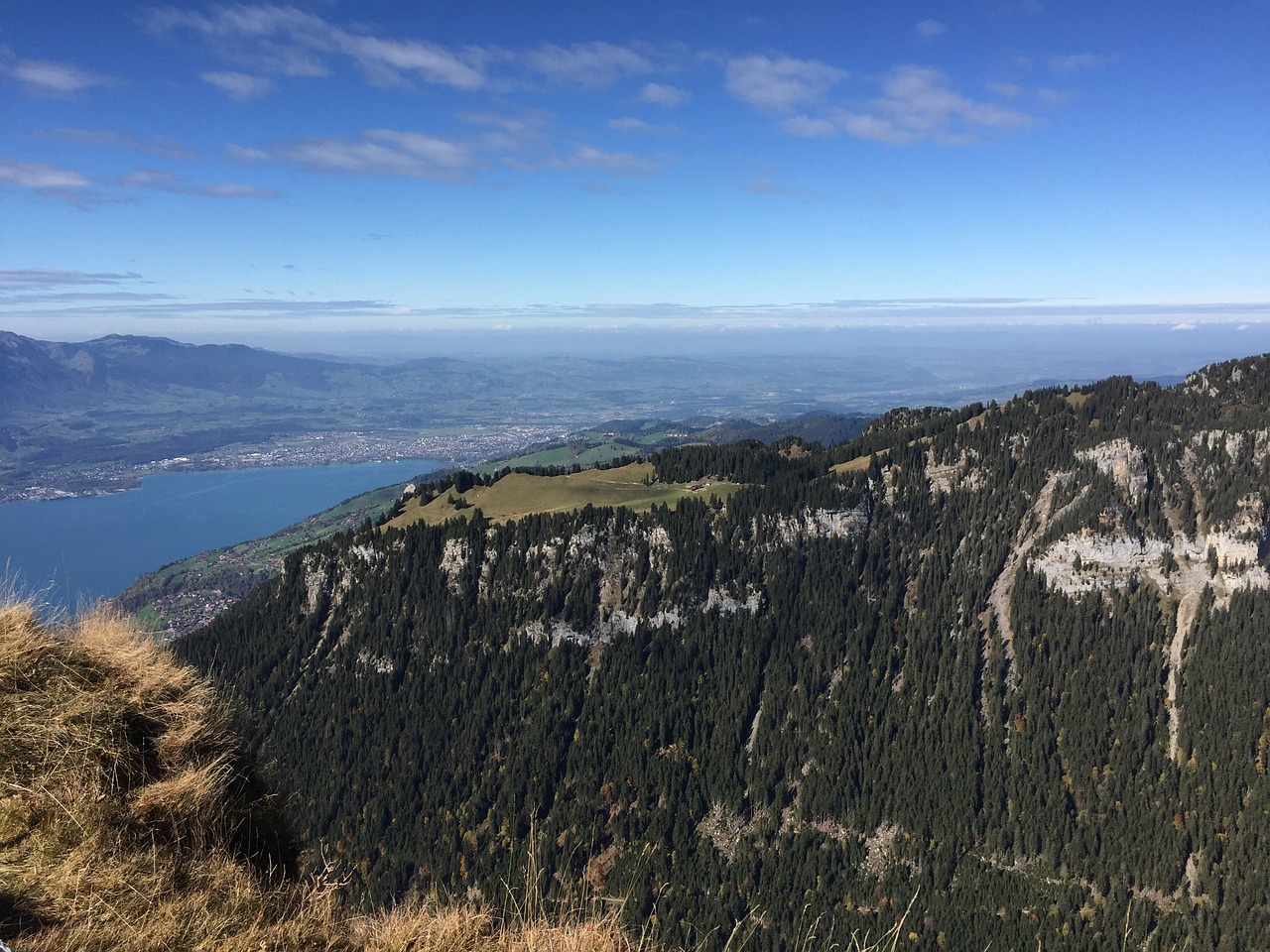 Kalnai, Ežeras, Kraštovaizdis, Gamta, Ežeras Thun, Šveicarija, Nemokamos Nuotraukos,  Nemokama Licenzija