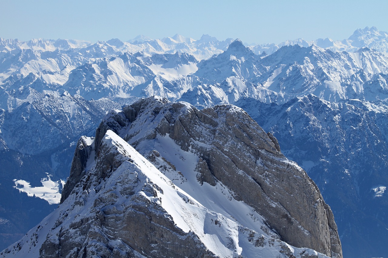 Kalnai, Kalnų Viršūnių Susitikimas, Aukščiausiojo Lygio Susitikimas, Alpių, Alpės, Šveicarija, Kraštovaizdis, Panorama, Vaizdas, Perspektyva