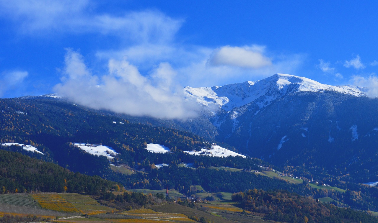 Kalnai, Kalnas, Alpių, Sniegas, Debesys, Kalnų Peizažas, South Tyrol, Saulėtas, Aukščiausiojo Lygio Susitikimas, Plose