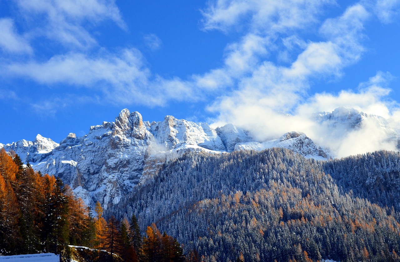 Kalnai, Alpių, Gamta, Dolomitai, Aukšti Kalnai, Nuotaika, Kalnų Viršūnės, Dangus, South Tyrol, Italy