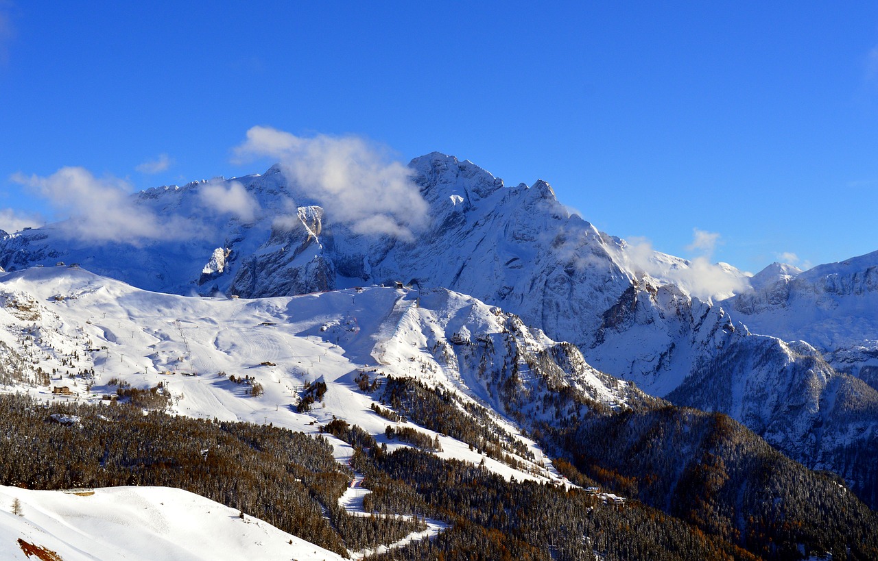 Kalnai, Alpių, Gamta, Dolomitai, Aukšti Kalnai, Nuotaika, Kalnų Viršūnės, Dangus, South Tyrol, Italy