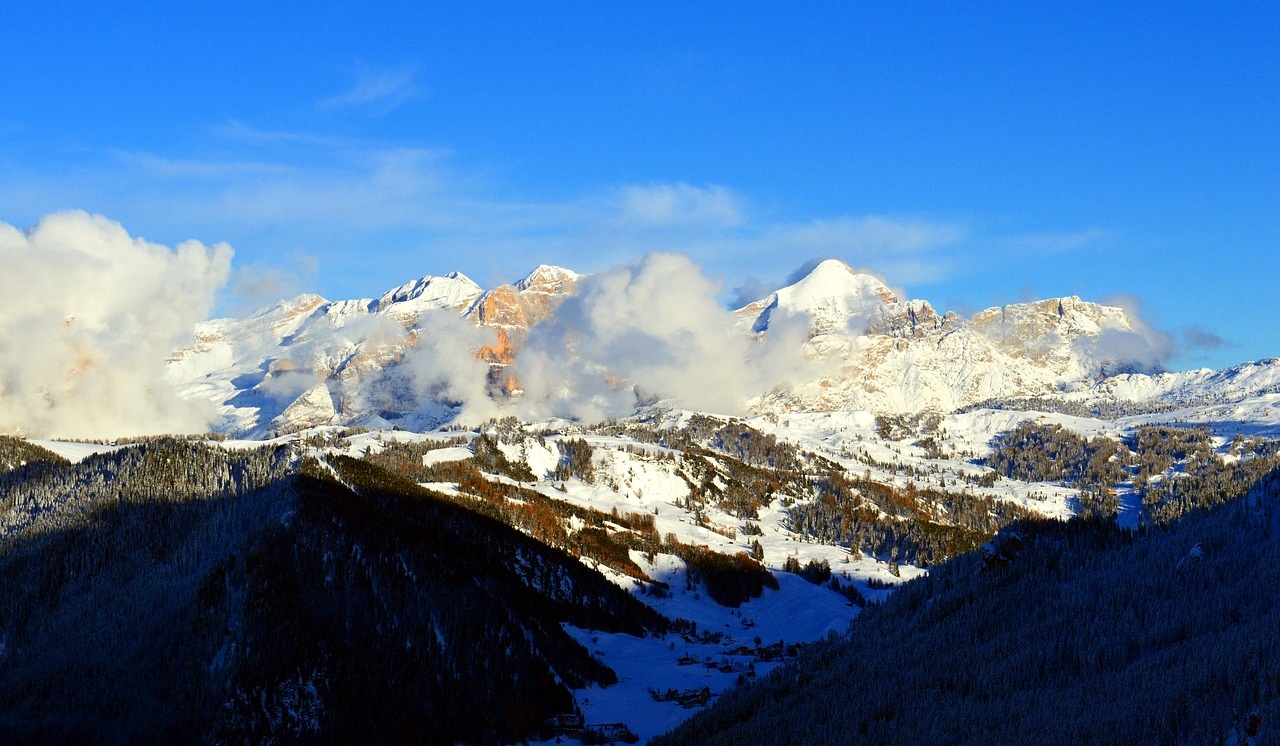 Kalnai, Alpių, Gamta, Dolomitai, Aukšti Kalnai, Nuotaika, Kalnų Viršūnės, Dangus, South Tyrol, Italy