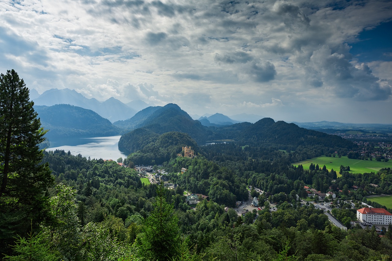 Kalnai, Neuschwanstein Pilies Vaizdas, Vaizdingas, Kraštovaizdis, Vokietija, Bavarija, Rūmai, Gamta, Nemokamos Nuotraukos,  Nemokama Licenzija