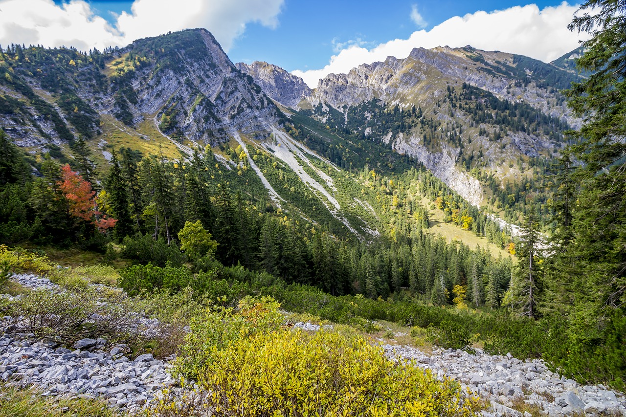 Kalnai,  Karwendel,  Alpine,  Kraštovaizdis,  Pobūdį,  Panorama,  Vasara,  Kelionė,  Kaimo,  Žygiai