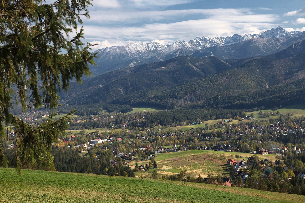 Kalnai, Tatry, Lenkų Tatros, Zakopanės Vaizdas, Gamta, Ruduo, Saulėta Diena, Grynumas, Aiškumas, Dangus