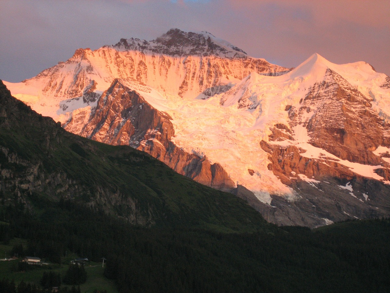 Kalnai Alpengluehn, Įtraukti Virgin Alps, Šveicarija, Nemokamos Nuotraukos,  Nemokama Licenzija