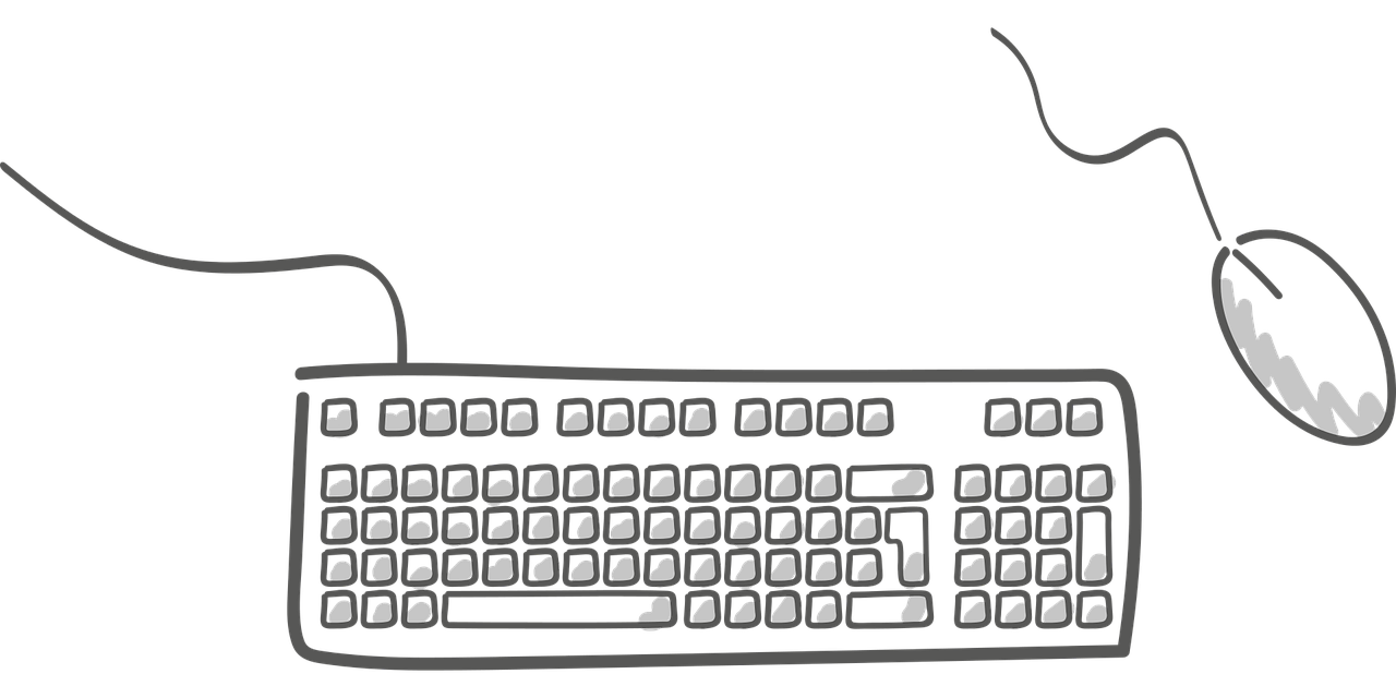 Pelė, Elektronika, Klaviatūra, Kompiuteris, Darbas Biure, Įvestis, Technologija, Vektorius, Nemokama Vektorinė Grafika, Nemokamos Nuotraukos