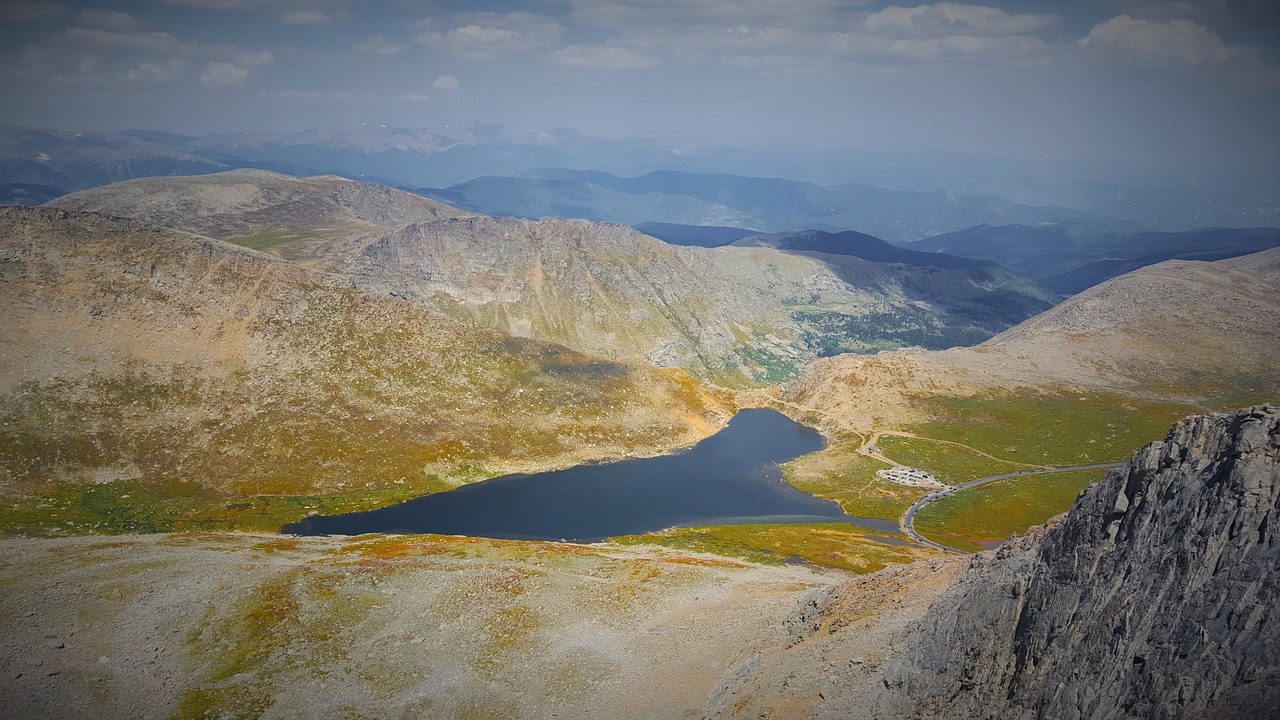 Mt Evans, Ežeras, Širdis, Colorado, Dangus, Uolingas, Kalnas, Kraštovaizdis, Mėlynas, Žalias