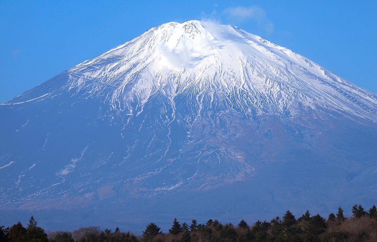 Mt Fuji, Gotemba, Žiema, Prefektūra Shizuoka, Piliakalnis, Sniegas, Alpinizmas, Kelias, Dangaus Mėlynumo, Mėlynas