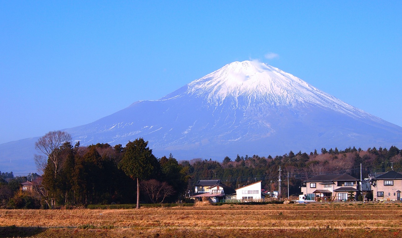 Mt Fuji, Gotemba, Žiema, Prefektūra Shizuoka, Piliakalnis, Sniegas, Alpinizmas, Kelias, Dangaus Mėlynumo, Mėlynas