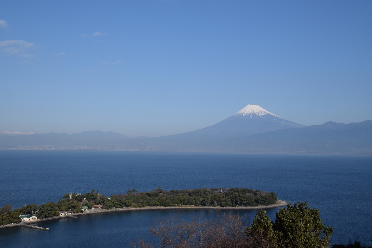 Mt Fuji, Numazu, Kalnas, Vandenynas, Jūra, Vulkanas, Ito Pusiasalis, Nemokamos Nuotraukos,  Nemokama Licenzija