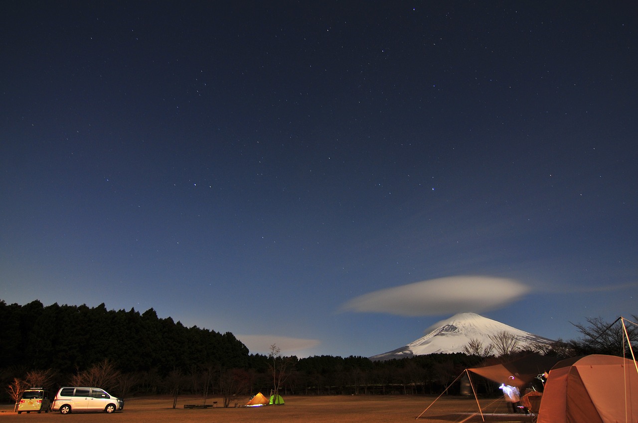 Mt Fuji, Naktis, Kempingas, Nemokamos Nuotraukos,  Nemokama Licenzija