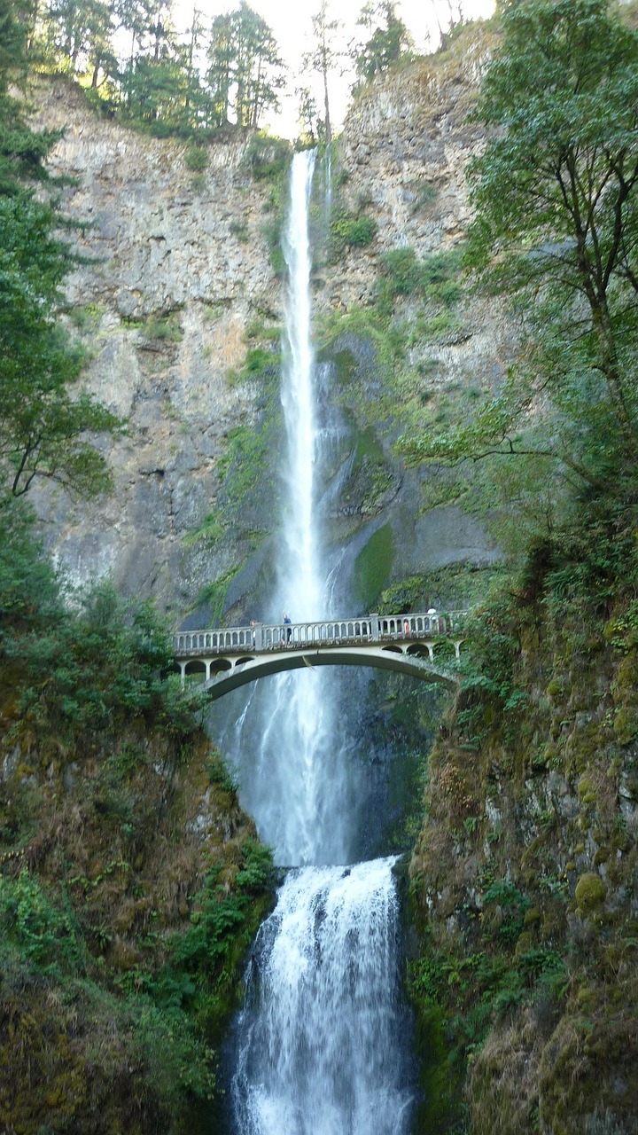 Multnomah, Kritimo, Akmeninis Tiltas, Kraštovaizdis, Gamta, Vanduo, Oregonas, Usa, Vaizdingas, Nemokamos Nuotraukos