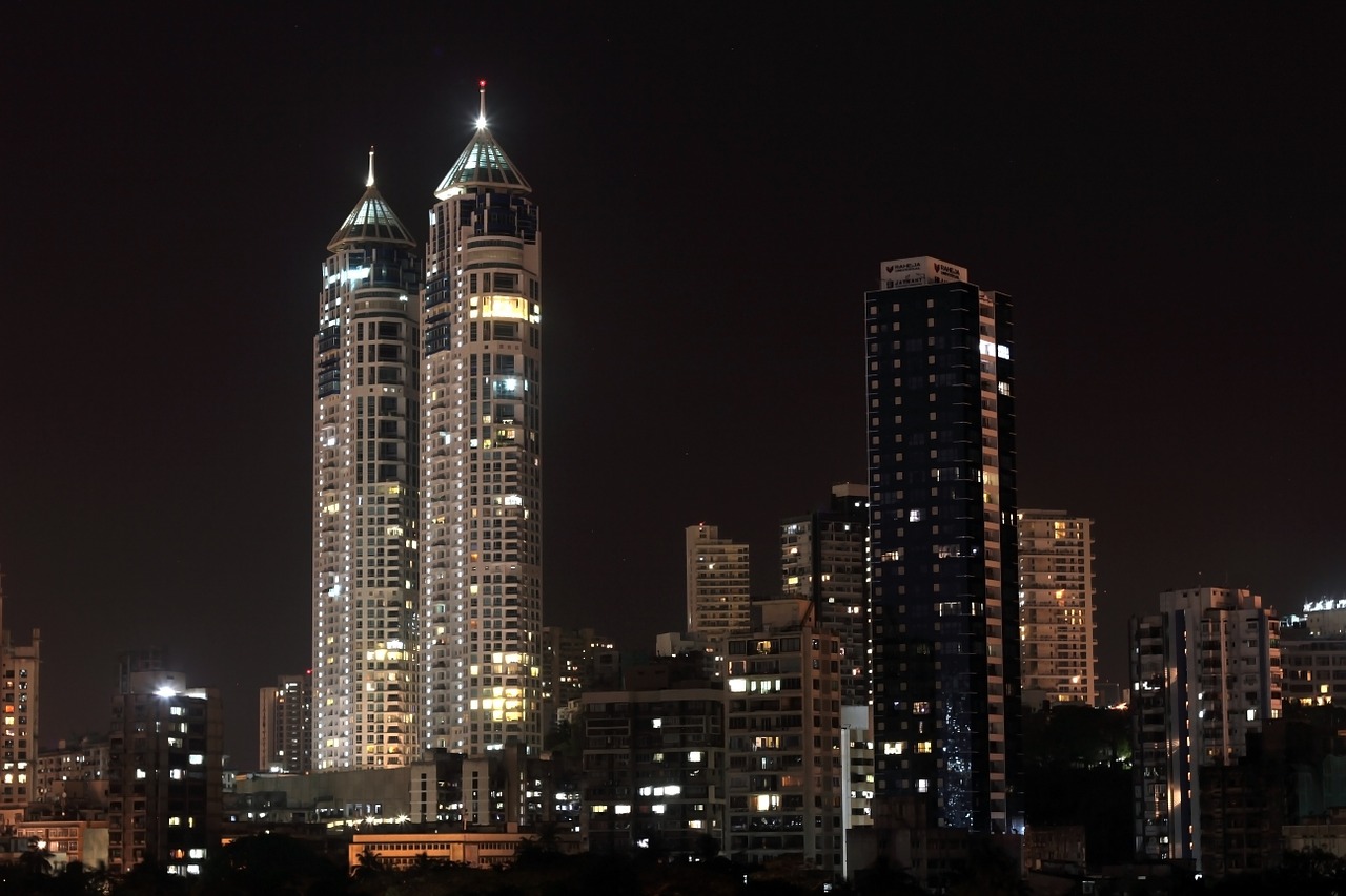 Mumbajus,  Haji Ali,  Aukštas,  Pakyla,  Naktis,  Miestas,  Miesto,  Architektūra,  Dangus,  Miesto Panorama