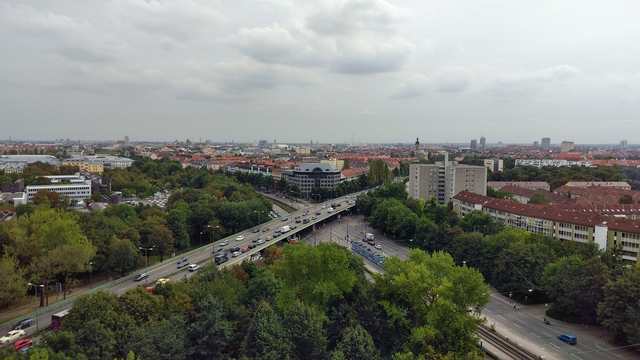 Munich, Panorama, Debesys, Miestas, Kelias, Džemas, Užimtas Miestas, Nemokamos Nuotraukos,  Nemokama Licenzija