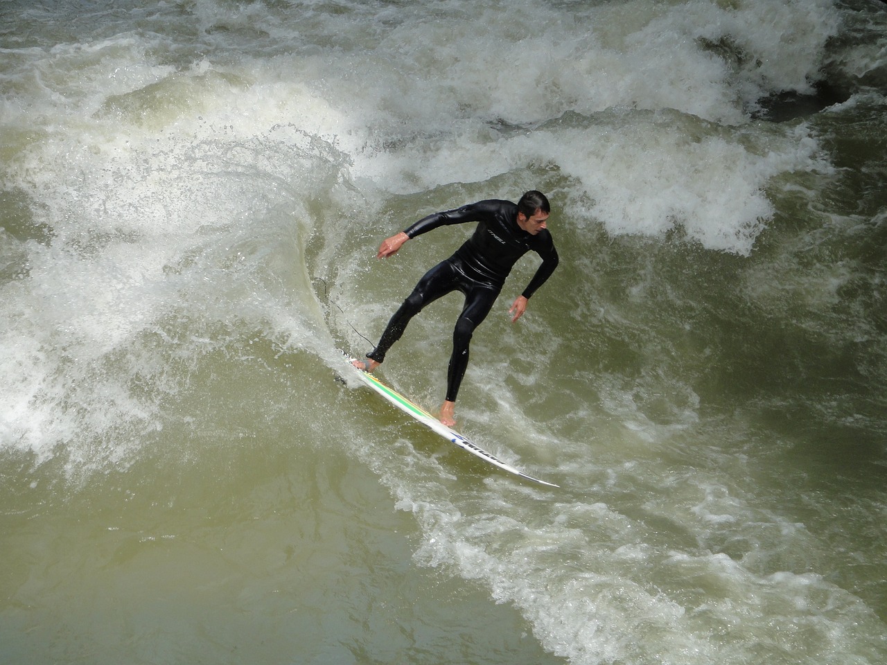 Munich, Eisbach, Banglenčių Sportas, Anglų Sodas, Naršyti, Vanduo, Bavarija, Gamta, Surfer, Sportas