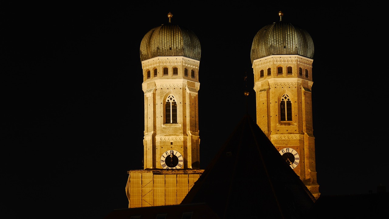 Munich Naktį, Mėlyna Valanda, Frauenkirche, Munich, Nemokamos Nuotraukos,  Nemokama Licenzija