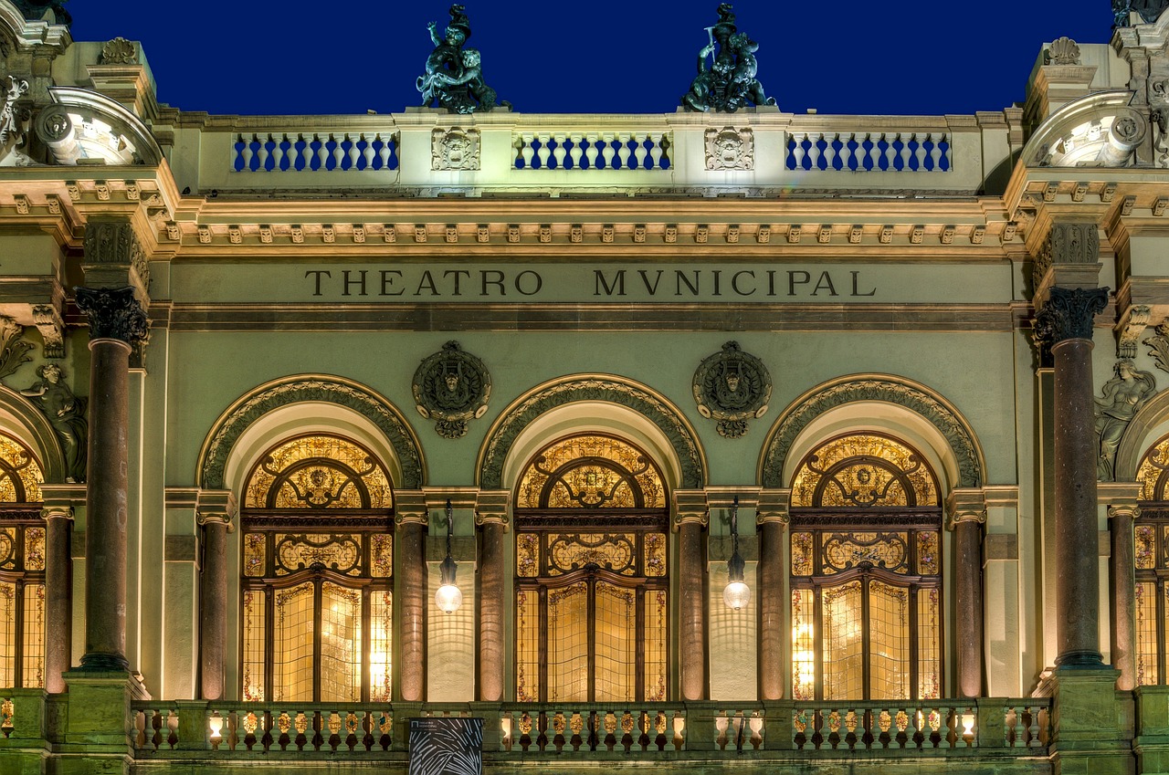Savivaldybės Teatras, San Paulas, Brazilija, Pagrindinis, Fasadas, Orientyras, Architektūra, Kultūrinis, Istorinis, Simfonija