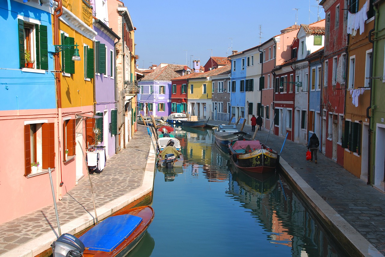 Murano, Sala, Italy, Venecija, Ispanų, Pastatas, Architektūra, Spalvinga, Kanalas, Turizmas