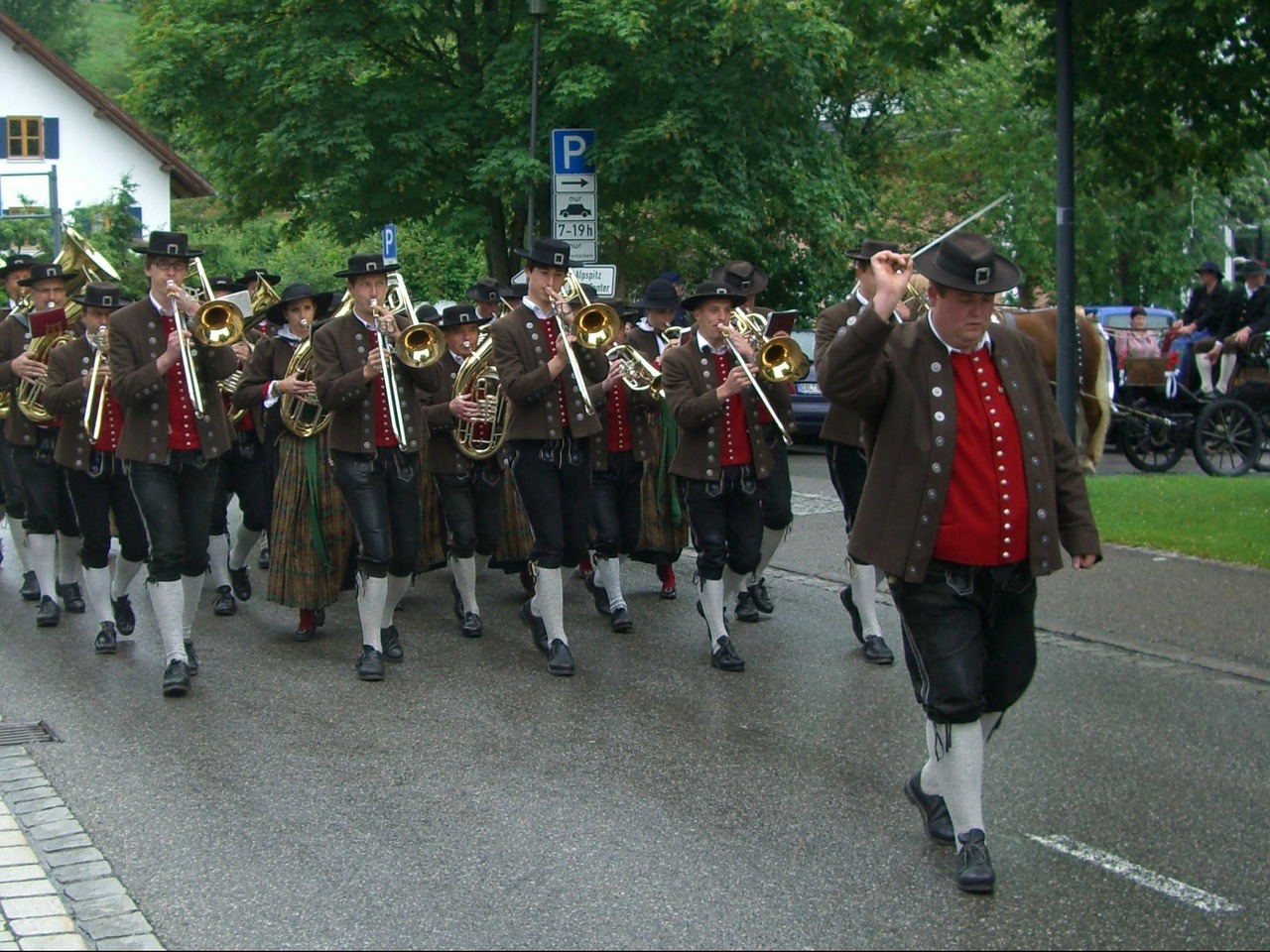 Muzikos Grupė, Dūdų Orkestras, Bavarian, Kostiumas, Nesselwang, Allgäu, Frisch, Fromm, Linksmas, Laisvas