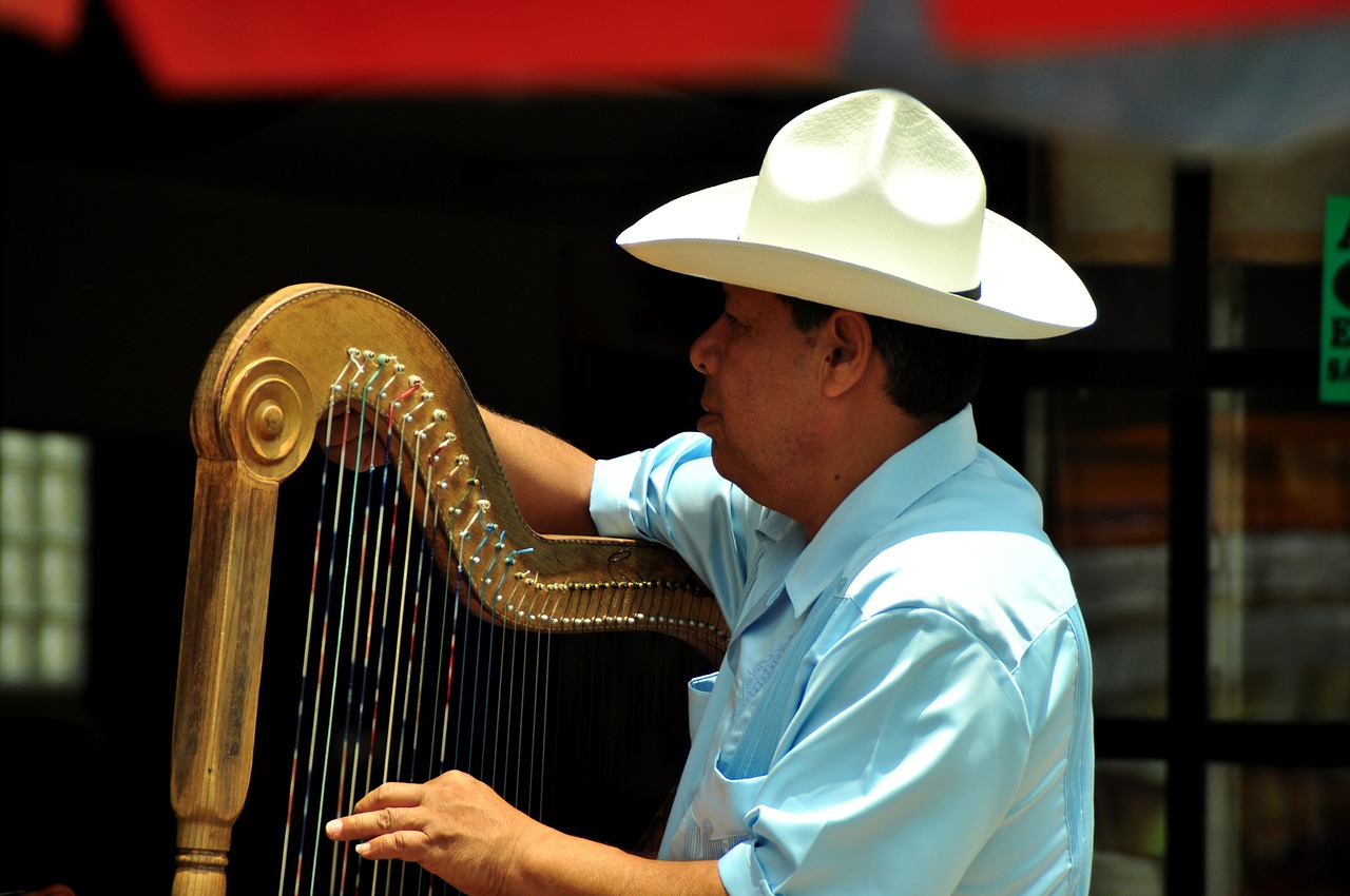 Muzikantas, Arfa, Puebla, Meksika, Muzika, Instrumentas, Nemokamos Nuotraukos,  Nemokama Licenzija