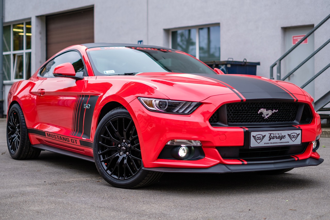 Mustangas, Gt, Raudona, Usa, Automobilis, Automatinis, Transportas, Dizainas, Gabenimas, Prabanga