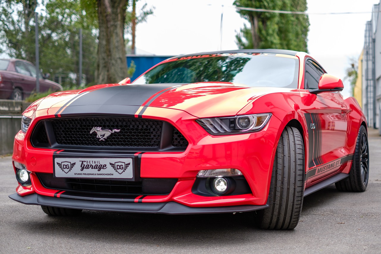 Mustangas, Gt, Raudona, Usa, Automobilis, Automatinis, Transportas, Dizainas, Gabenimas, Prabanga