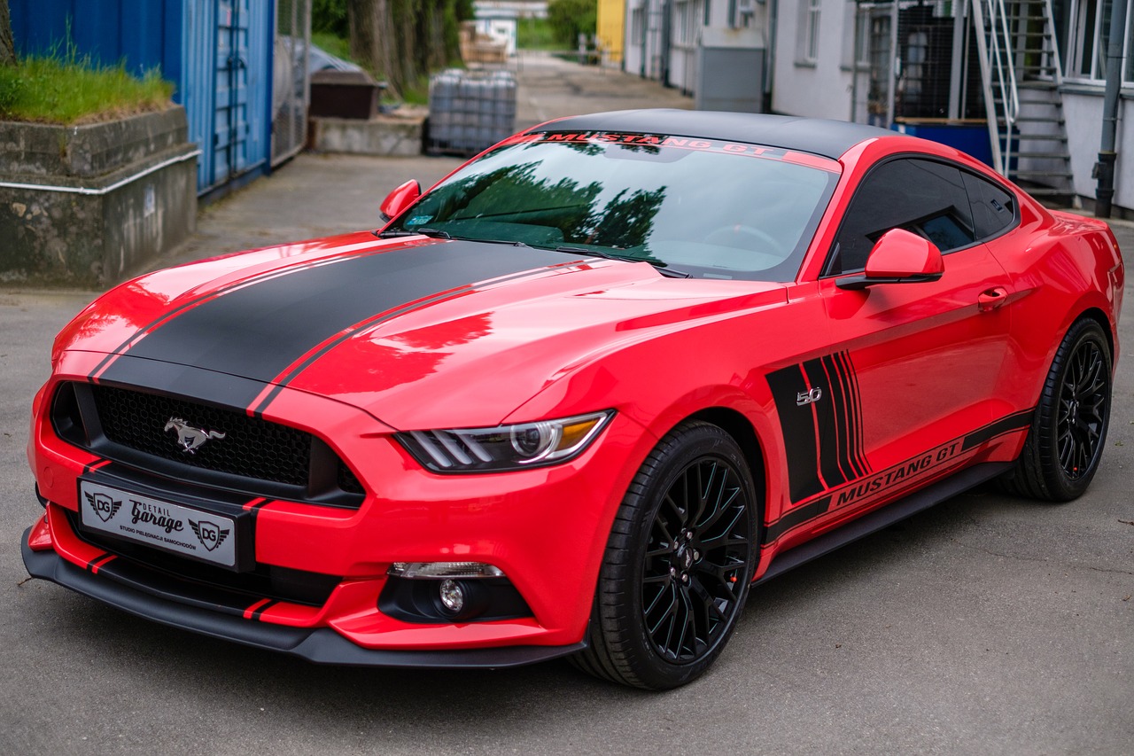 Mustangas, Gt, Raudona, Usa, Automobilis, Automatinis, Transportas, Dizainas, Gabenimas, Prabanga