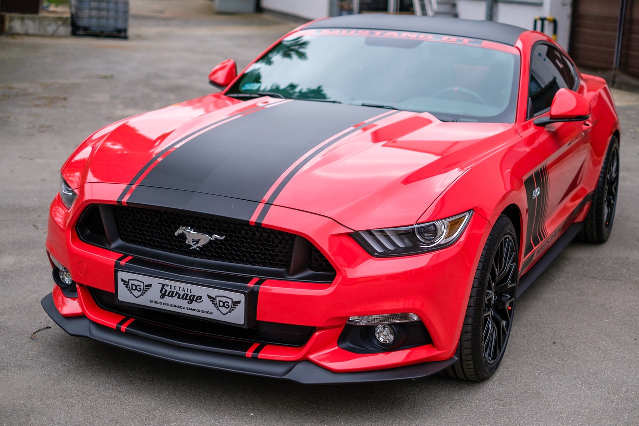 Mustangas, Gt, Raudona, Usa, Automobilis, Automatinis, Transportas, Dizainas, Gabenimas, Prabanga