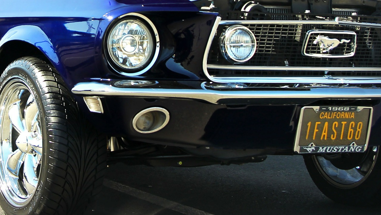 Mustangas, 1968, Automobilis, Automatinis, Automobilis, Iš Arti, Makro, Šviesa, Grilis, Aštrus