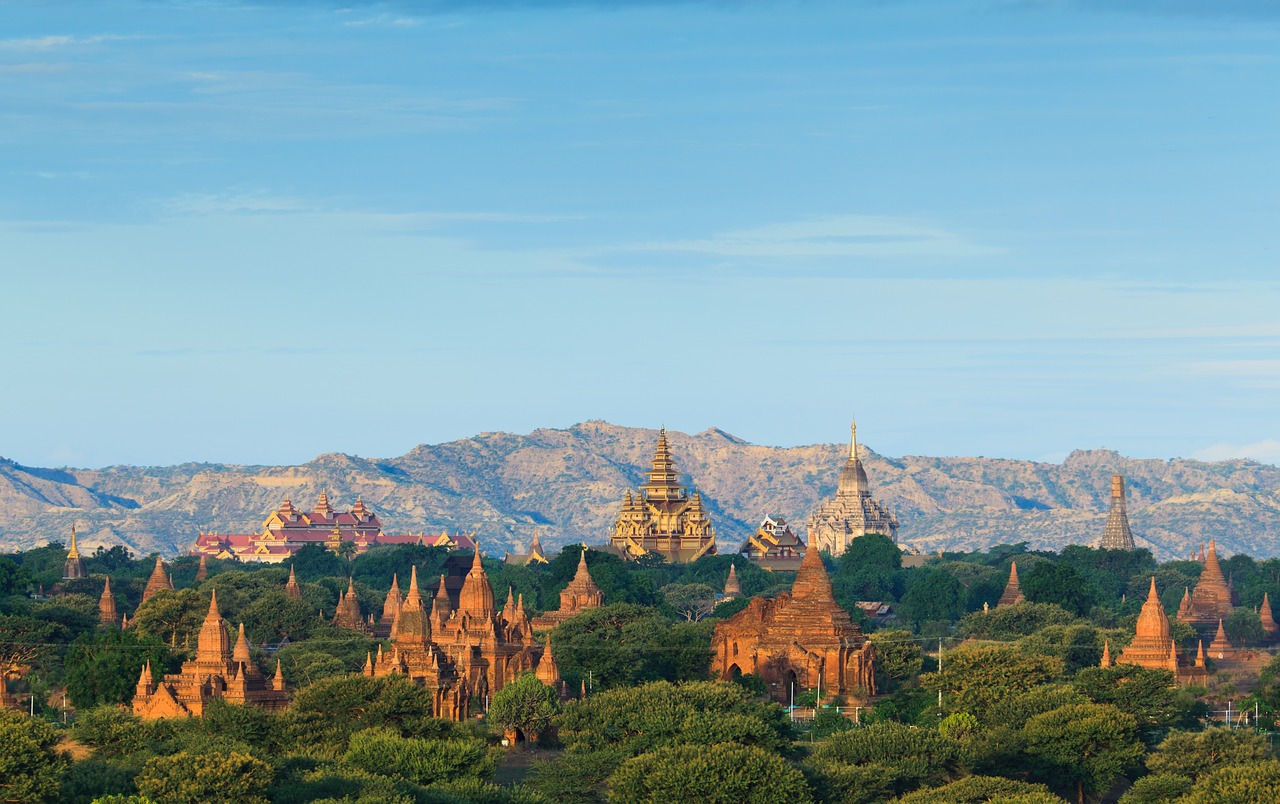 Bagan, Mianmaras, Archeologijos Zona, Panorama, Šventykla Minyeingon, Unesco, Rūgštus, Nemokamos Nuotraukos,  Nemokama Licenzija