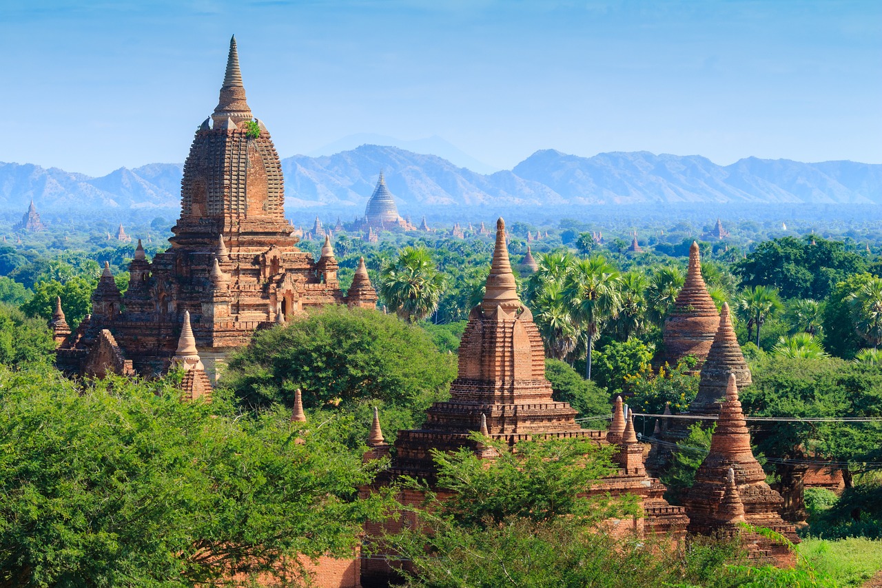 Bagan, Mianmaras, Archeologijos Zona, Panorama, Šventykla Minyeingon, Unesco, Rūgštus, Nemokamos Nuotraukos,  Nemokama Licenzija