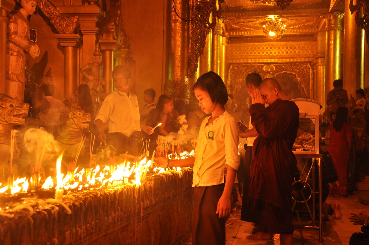 Mianmaras, Jangonas, Burma, Budizmas, Budistinis, Lengvas Festivalis, Nemokamos Nuotraukos,  Nemokama Licenzija