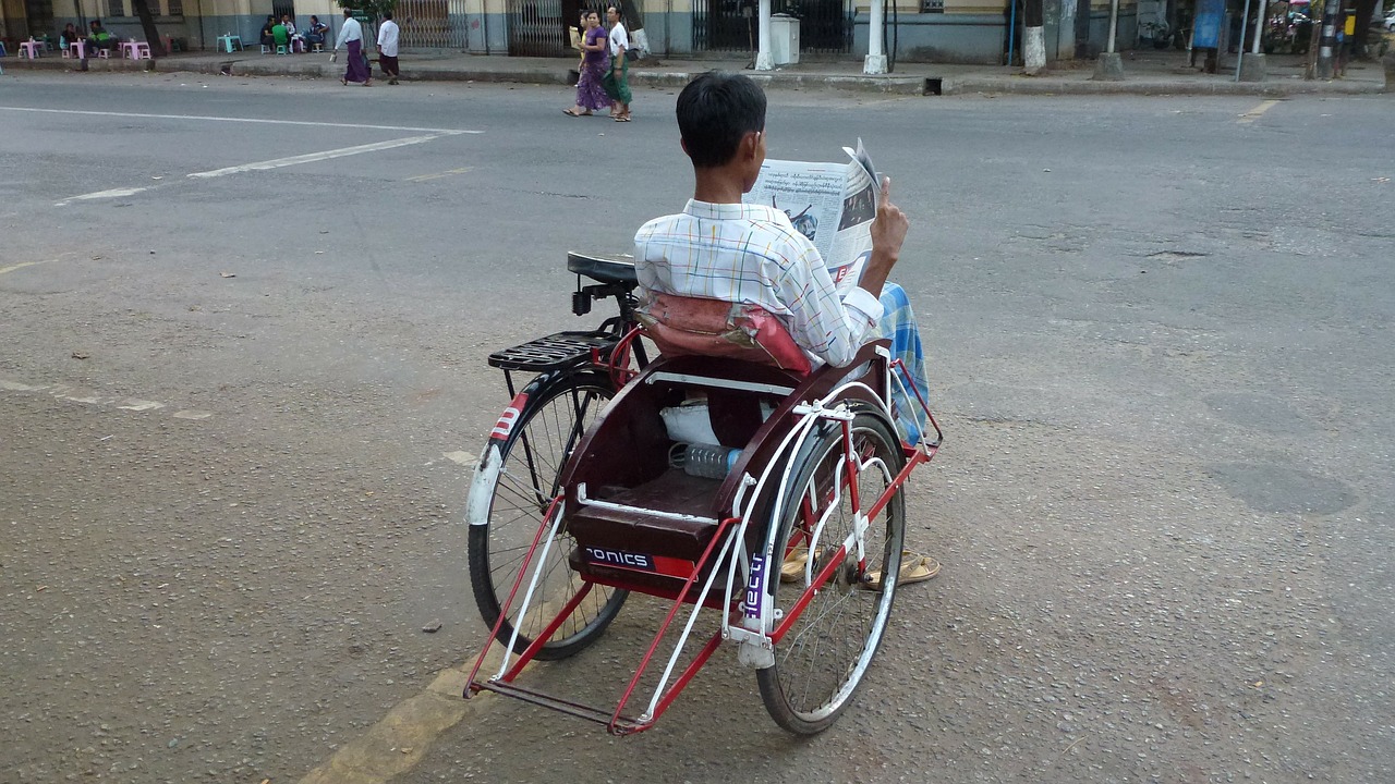Mianmaras, Taksi, Neįgaliųjų Vežimėlis, Lauke, Transportas, Kelionė, Kelio, Važiuoti, Vežimas, Nemokamos Nuotraukos