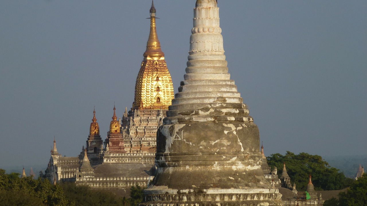 Mianmaras, Bagan, Šventyklos, Architektūra, Pastatas, Orientyras, Miestas, Istorinis, Architektūros Dizainas, Struktūra