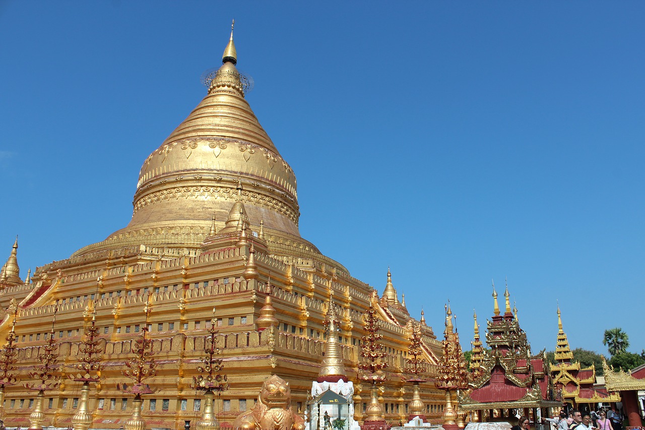 Mianmaras, Burma, Shwedagon, Pagoda, Šventykla, Budizmas, Stupa, Auksas, Jangonas, Rangonas