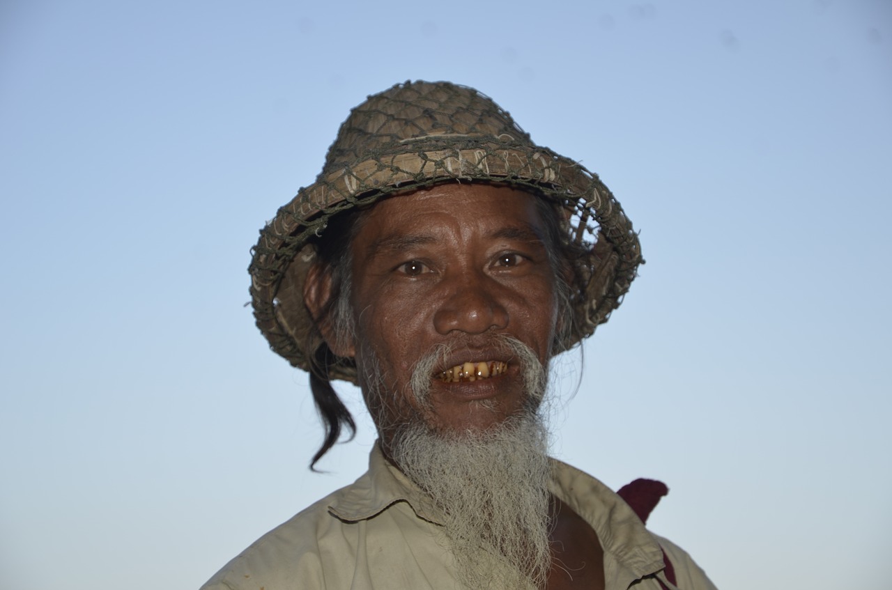 Mianmaras, Senas Vyras, Veidas, Nemokamos Nuotraukos,  Nemokama Licenzija