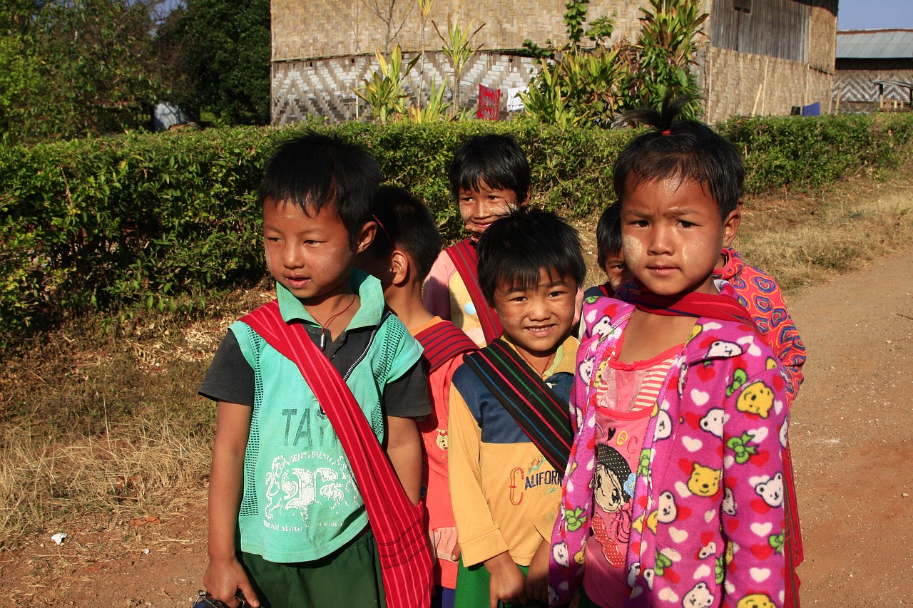 Mianmaras, Kakku, Vaikai, Nemokamos Nuotraukos,  Nemokama Licenzija