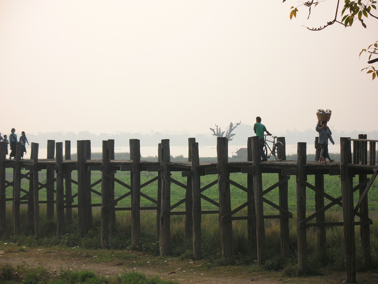 Mianmaras, Mandalay, U Kojos Tiltas, Nemokamos Nuotraukos,  Nemokama Licenzija