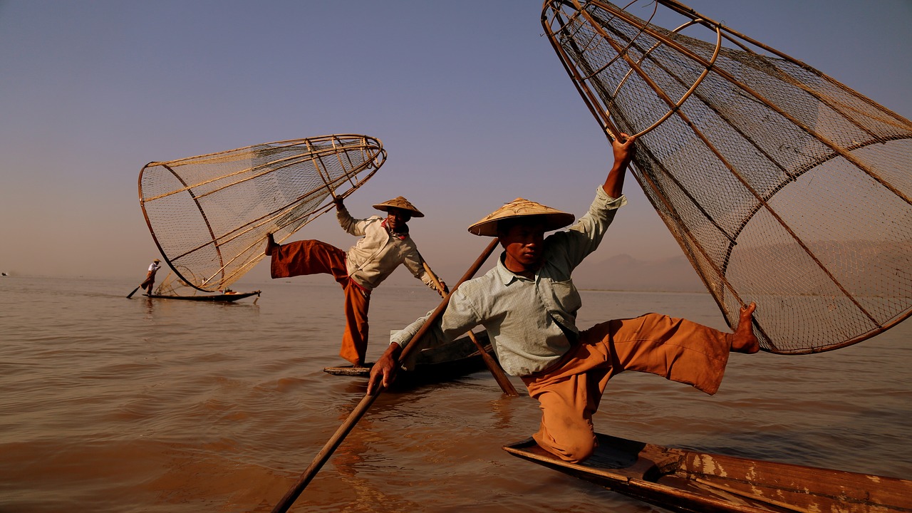 Mianmaras, Vienkamplio Irklavimas, Žvejyba, Nemokamos Nuotraukos,  Nemokama Licenzija