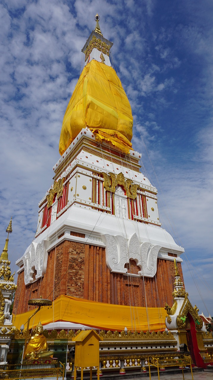 Nakhon Phanom, Phra Tai Phanom, Pagoda, Viešpaties Budos Relikvijos, Buda, Priemonė, Aukštas, Tailandas, Menas, Piligrimystė