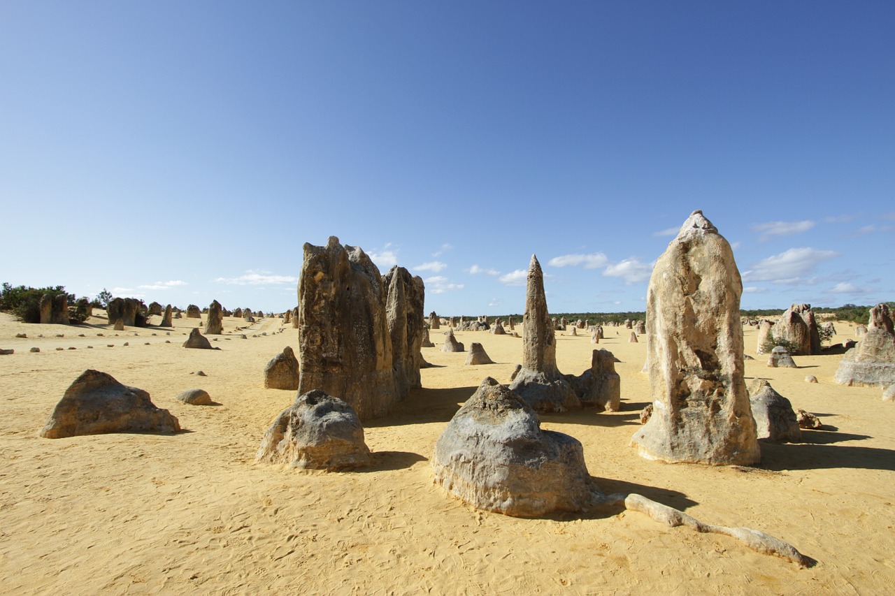 Namburg, Dykuma, Pinnacles, Wa, Australia, Formavimas, Geologija, Kraštovaizdis, Akmenys, Smėlis