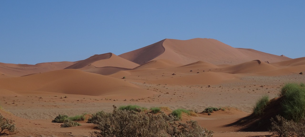 Namibija, Dykuma, Tolimas Vaizdas, Kopos, Kraštovaizdis, Smėlis, Nemokamos Nuotraukos,  Nemokama Licenzija