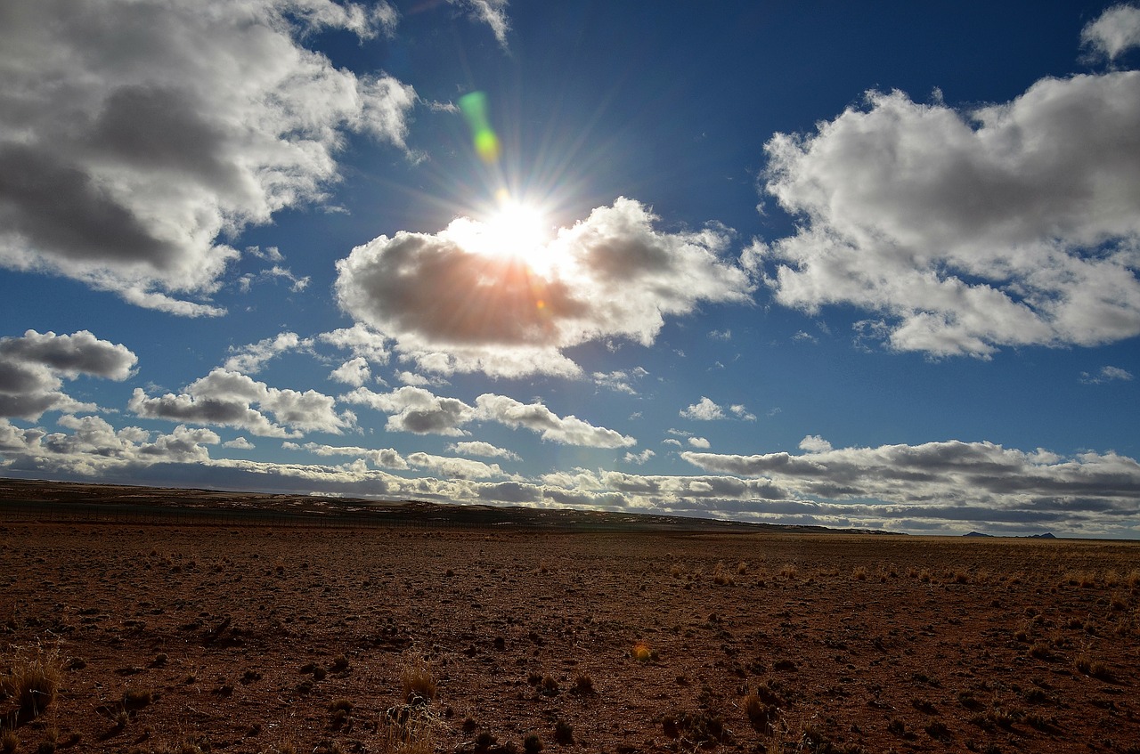 Namibija, Saulė, Afrika, Laukinė Gamta, Dykuma, Sausas, Sausra, Smėlis, Dangus, Mėlynas