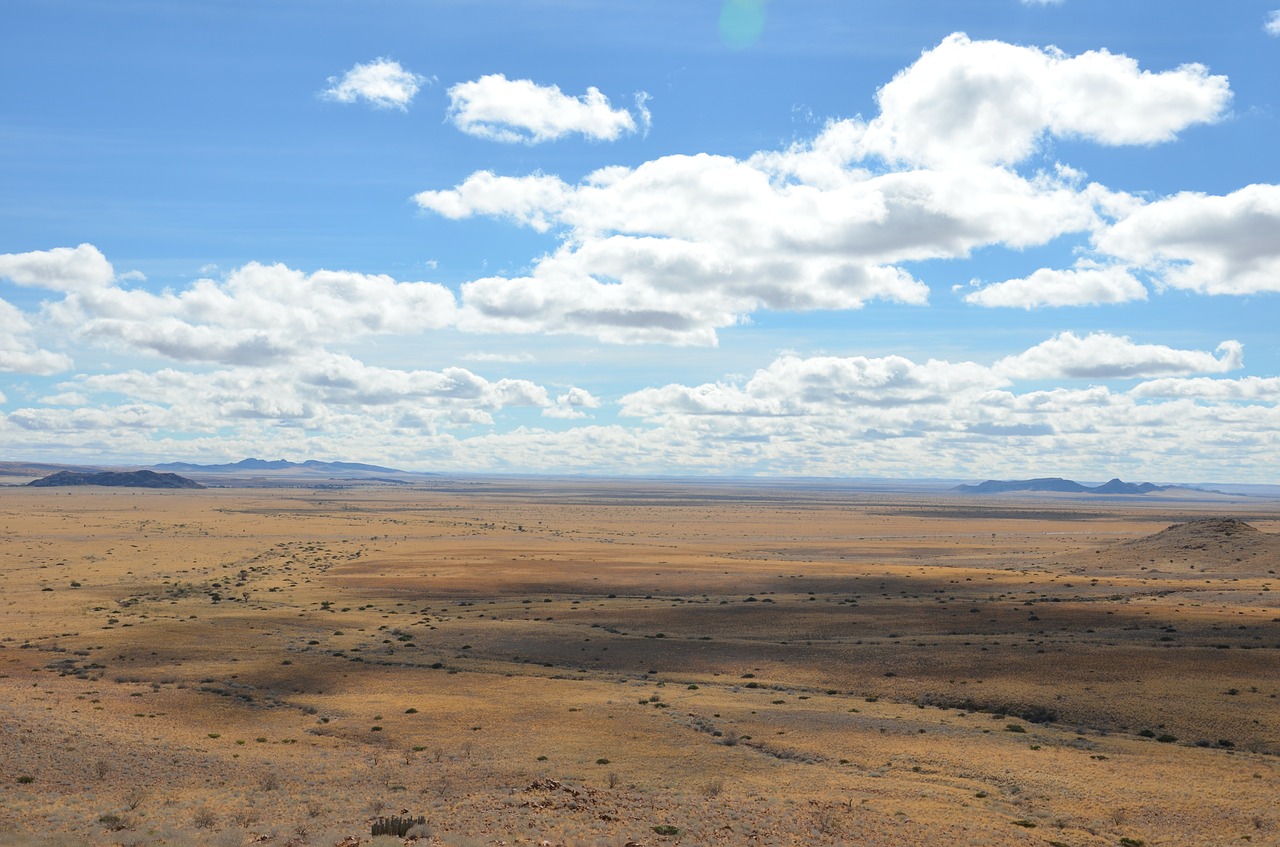 Namibija, Afrika, Dykuma, Sausra, Dangus, Mėlynas, Balta, Debesys, Spalvinga, Saulė