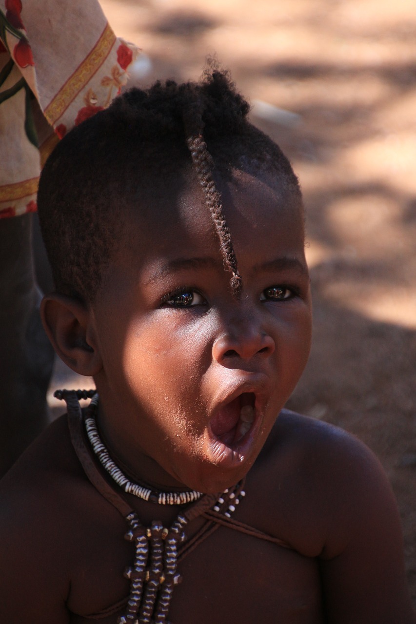 Namibija, Vaikas, Juoda, Spalva, Himba, Afrika, Vietiniai, Nigerija, Afrikietiška Pietų Dalis, Nemokamos Nuotraukos
